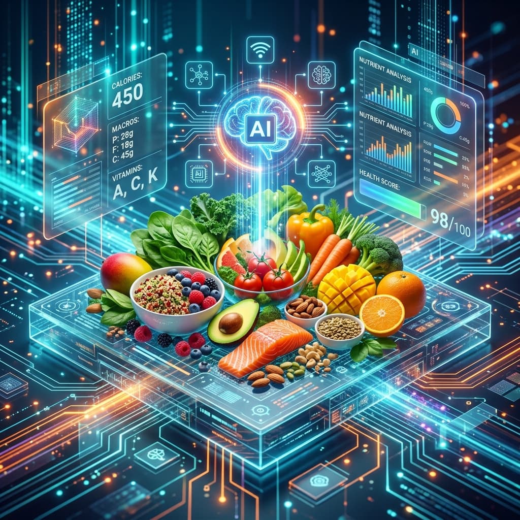 AI Food analysis representation