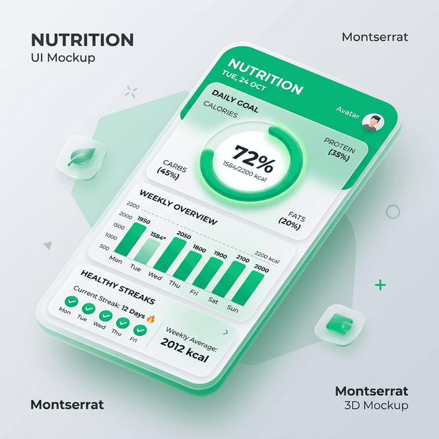 Nutrition dashboard and tracking